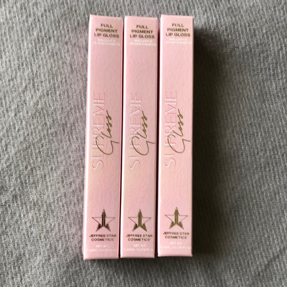 Jeffree Star Supreme Gloss full pigment lipgloss, 3 colors set, NEW IN BOX